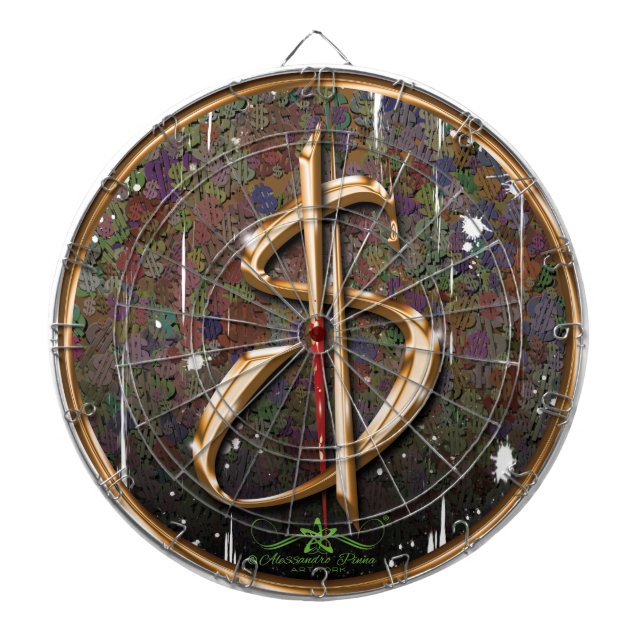 CIBLE DE FLÉCHETTES ARGENT (Devant)