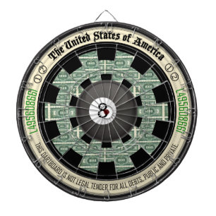 Cible De Fléchettes art de la monnaie fiduciaire 8-Ball