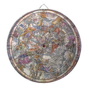 Cible De Fléchettes Astronomie Ancienne, Carte des Constellations Chré