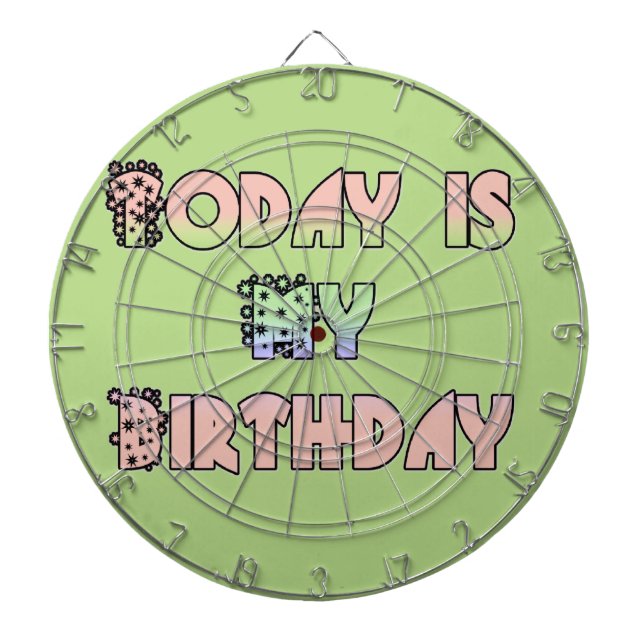 Cible De Fléchettes Aujourd'hui est mon art d'anniversaire (Devant)