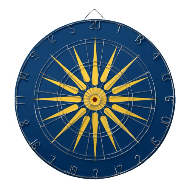 Cible de fléchettes avec le drapeau de Macédoine,  (Devant)