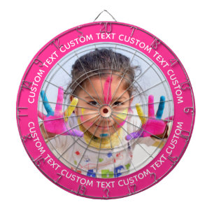 Cible de fléchettes avec photo personnalisée et te