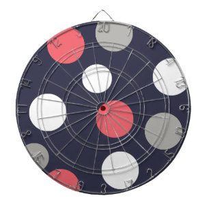 Cible De Fléchettes Balls Cercles Motif gris blanc corail rose