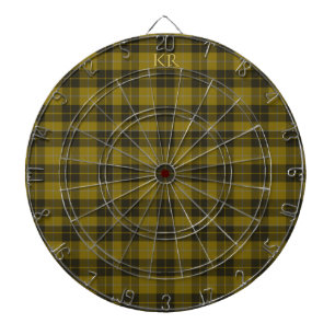 Cible De Fléchettes Barclay Tartan avec vos initiales, Scottish Plaid