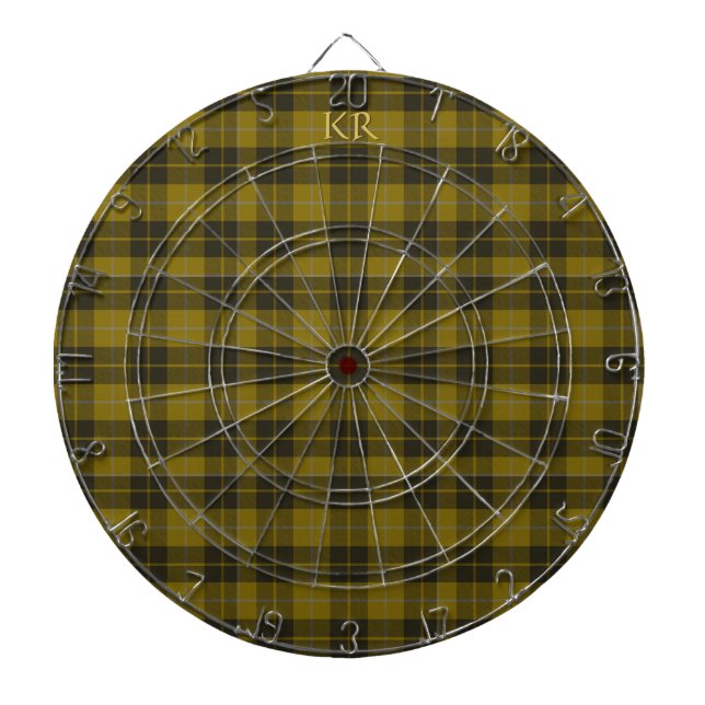Cible De Fléchettes Barclay Tartan avec vos initiales, Scottish Plaid (Devant)