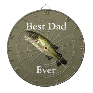 Cible De Fléchettes Bass Poisson Meilleur Papa Jamais Personnalisé