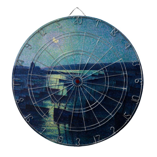 Cible De Fléchettes Bateaux de pêche au clair de lune (Camaret, France (Devant)