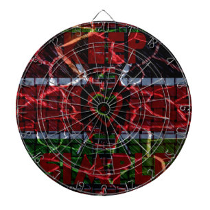 Cible De Fléchettes Beau drapeau national contemporain kényan Edgy