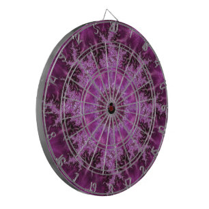 Cible De Fléchettes Beau violet brillant Mandlebrot Fractal Art