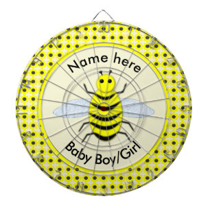 Cible De Fléchettes Bébé jaune mignon abeille Genre Révéler Neutre Per
