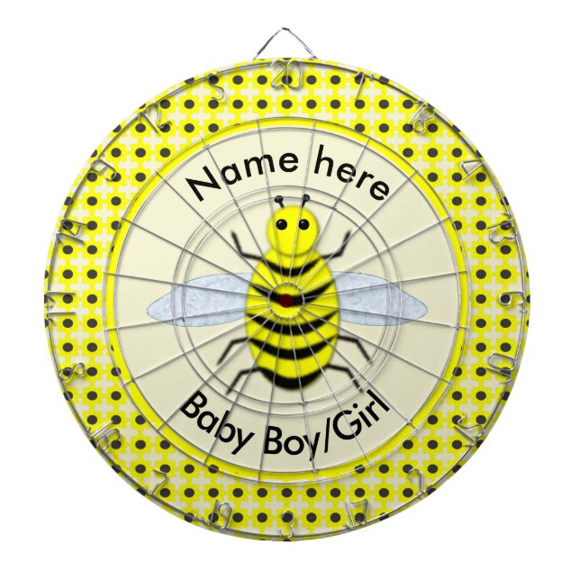 Cible De Fléchettes Bébé jaune mignon abeille Genre Révéler Neutre Per (Devant)