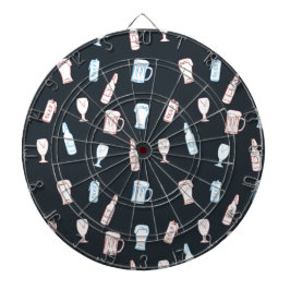 Cible De Fléchettes Beers Rustic Hand Drawn Whimsical Beer Man Cave