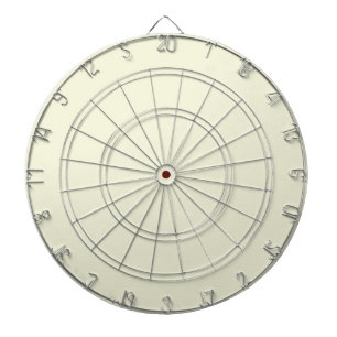Cible de fléchettes beige avec fléchettes