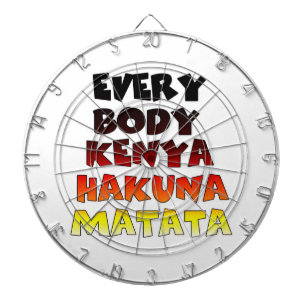 Cible De Fléchettes Belle Kenya Colorful Extraordinaire Texte Concepti