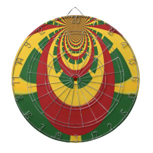 Cible De Fléchettes Belle Rasta Extraordinaire Couleurs Art Imprimer