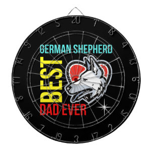 Cible De Fléchettes Berger allemand papa, Chien papa