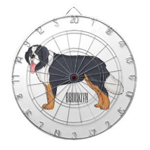 Cible De Fléchettes Bernese mountain dog cartoon illustration
