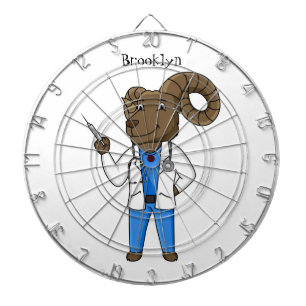 Cible De Fléchettes Bighorn sheep doctor cartoon illustration