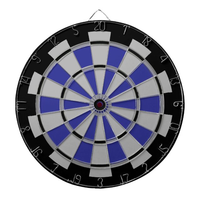 Cible De Fléchettes Black and Navy avec régulation de la pile grise (Devant)