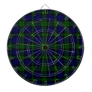 Cible De Fléchettes Black Watch Tartan bleu vert Plaid
