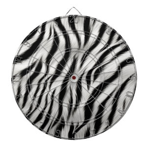 Cible De Fléchettes Black White Zebra Print Animal Safari