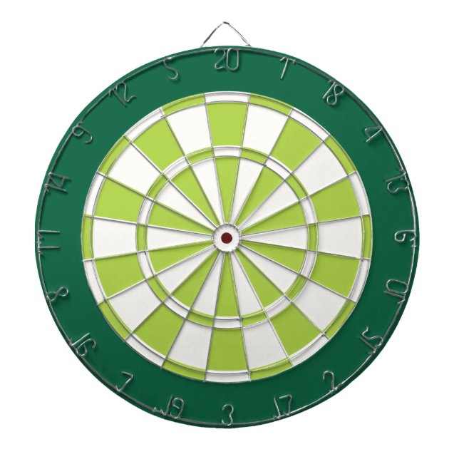 Cible de flechettes : Blanc, chaux, et vert (Devant)