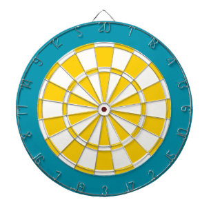 Cible de flechettes : Blanc, Jaune Doré Et Turquoi
