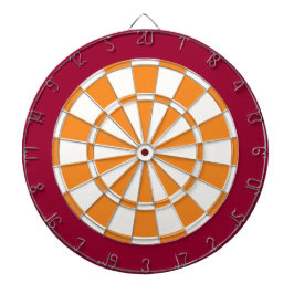 Cible de flechettes : Blanc, orange, et rouge