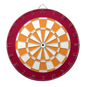 Cible de flechettes : Blanc, orange, et rouge