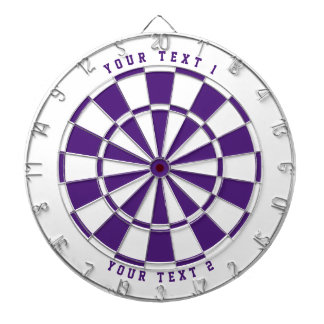 Cible De Fléchettes Blanc & Royal Purple | Police de sport à grande ét