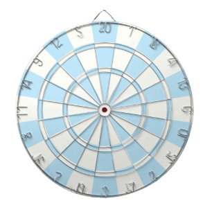 Cible De Fléchettes Bleu Clair Et Blanc