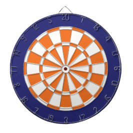 Cible de flechettes : Bleu marine blanc, orange,