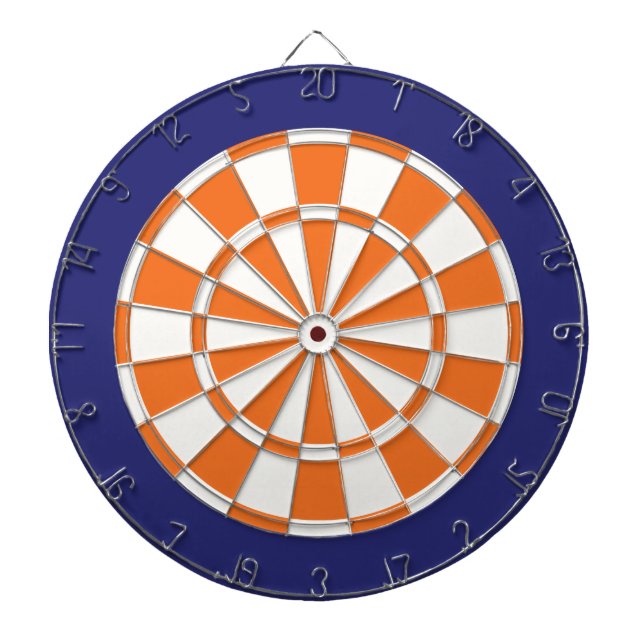 Cible de flechettes : Bleu marine blanc, orange, (Devant)