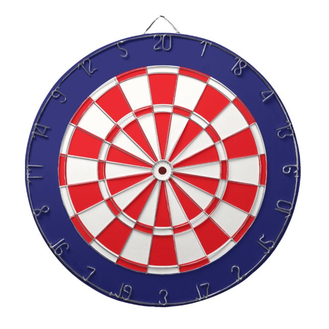 Cible de flechettes : Bleu marine blanc, rouge, et (Devant)
