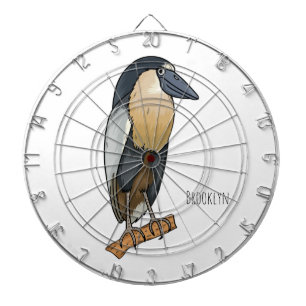 Cible De Fléchettes Boat-billed heron bird cartoon