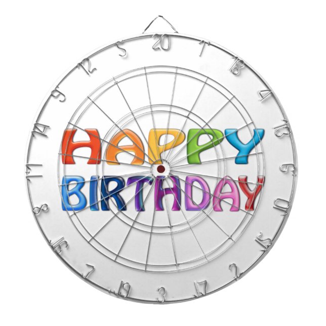 Cible De Fléchettes BONJOUR D'ANNIVERSAIRE - Joyeux cadeau en 3D (Devant)