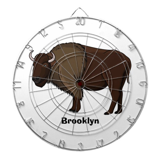 Cible De Fléchettes Bonne illustration de bison américain (Devant)