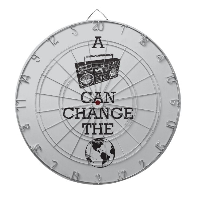 Cible De Fléchettes Boombox peut changer le monde (Devant)