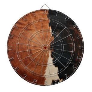 Cible De Fléchettes Brown Noir Noir Faux Cowhide