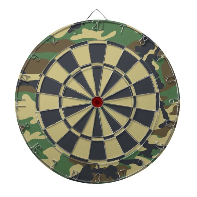 Cible De Fléchettes Camouflage Camo Woodland (Devant)