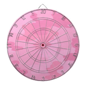 Cible de fléchettes camouflage rose