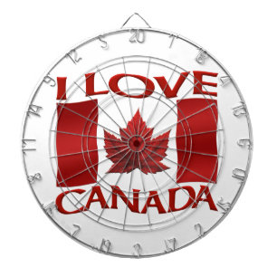 Cible de fléchettes Canada J'aime le Canada Cible