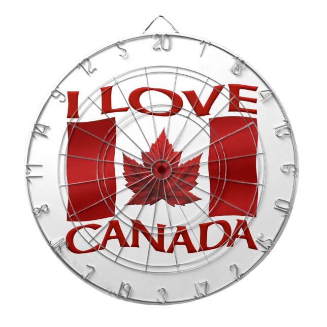 Cible de fléchettes Canada J'aime le Canada Cible  (Devant)