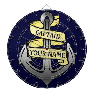 Cible De Fléchettes Capitaine de bateau personnalisable votre Ancre