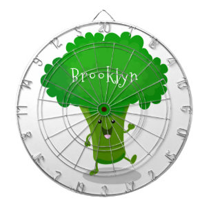 Cible De Fléchettes Caricature de brocoli dansant Cute kawaii