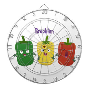 Cible De Fléchettes Caricature de chant trio capsicum poivre clair