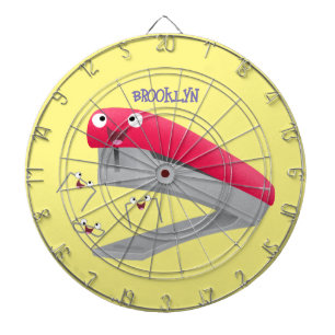 Cible De Fléchettes Caricature en agrafeuse rouge pâle