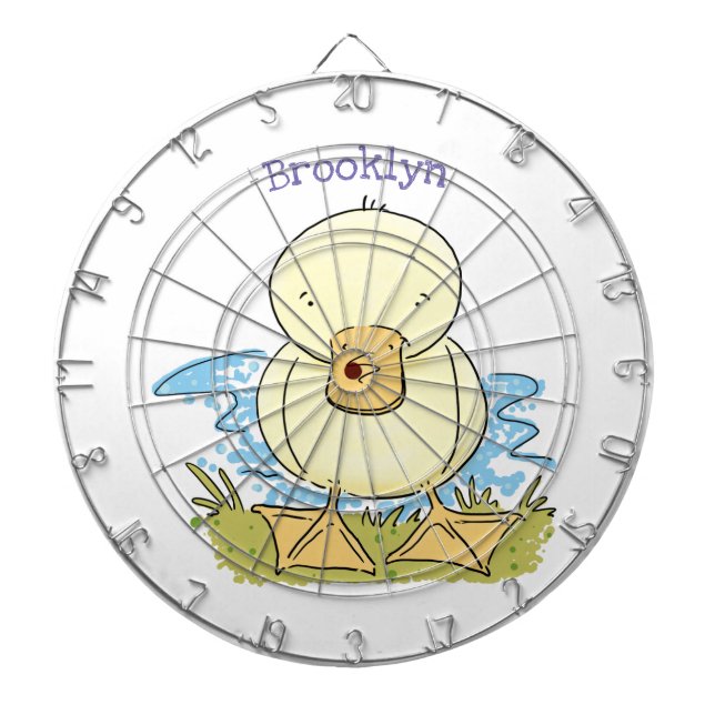 Cible De Fléchettes Caricature jaune mignon pour canard bébé (Devant)