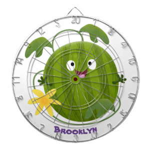 Cible De Fléchettes Caricature joli et souriant de pastèque