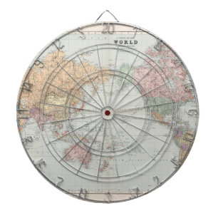 Cible De Fléchettes Carte ancienne du monde